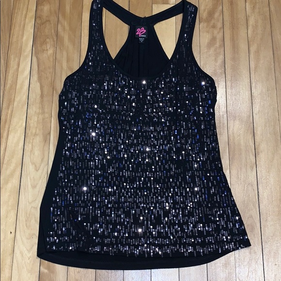 2B Bebe sequinned Racerback tank top - Picture 3 of 6
